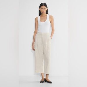Aritzia Wilfred | The Effortless Pant |CruiseLinen | Cropped | size 12